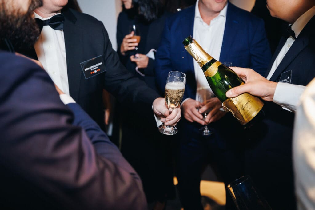 Pouring champagne